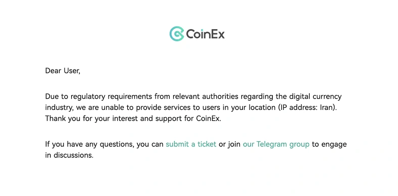 سرنوشت کاربران ایرانی CoinEx چه می‌شود؟