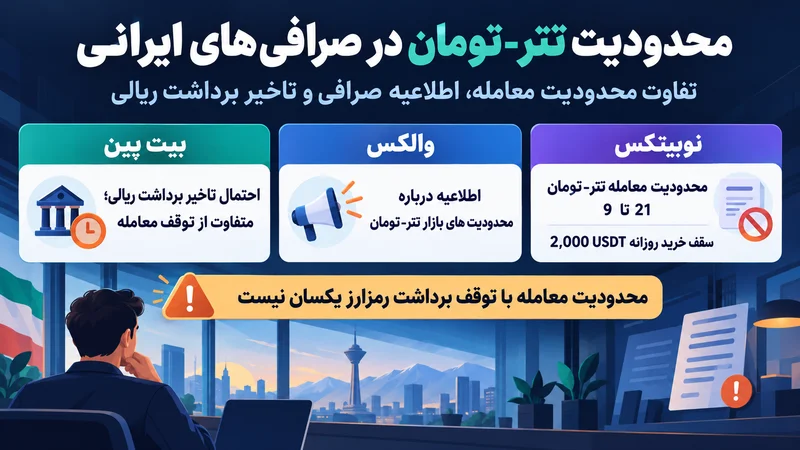 آخرین محدودیت های تتر-تومان در صرافی های ایرانی